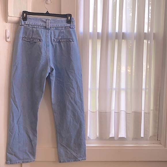 Forever 21 High Waist Tie Waist Straight Leg Jeans - Picture 9 of 13